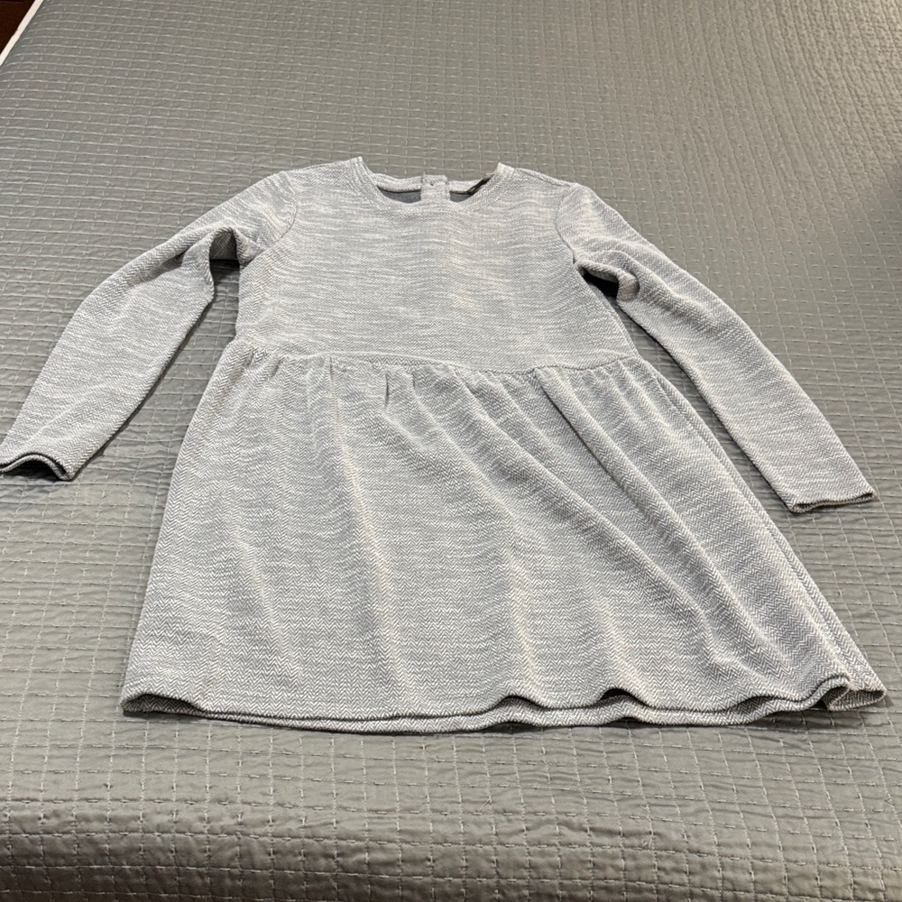 LOFT Gray Long Sleeve Dress
